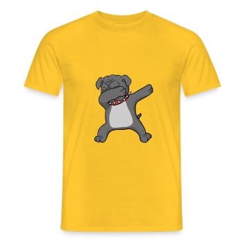 Bulldog Dab - dabbing bulldog - Männer T-Shirt - Gelb - Vorne - AI Model Male 178 dark (178cm)