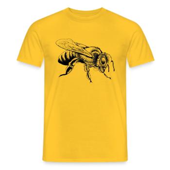 Biene - Männer T-Shirt - Gelb - Vorne - AI Model Male 178 dark (178cm)