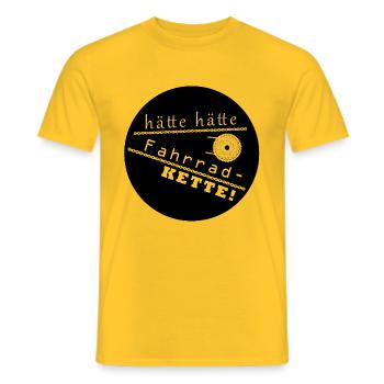HÄTTE HÄTTE FAHRRADKETTE - Männer T-Shirt - Gelb - Vorne - AI Model Male 178 dark (178cm)