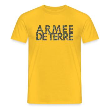 Armée de Terre CAMO - T-shirt homme - jaune - Devant - AI Model Male 178 dark (178cm)