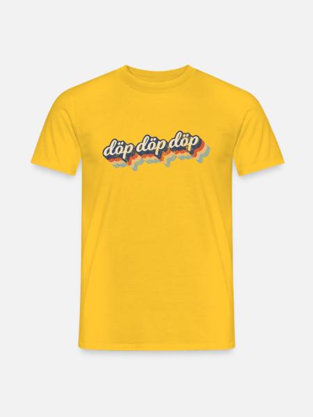 Döp Döp Döp Comic Retro Vintage Design - Männer T-Shirt - Gelb