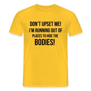 Funny - T-shirt homme - jaune - Devant - AI Model Male 178 dark (178cm)