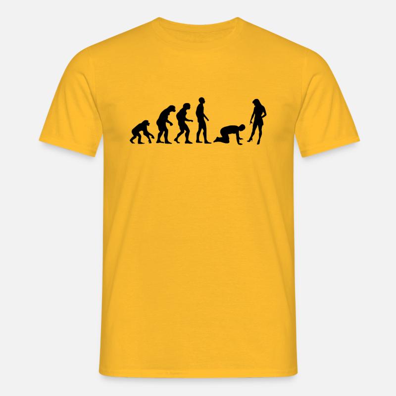 Evolution Mann - Männer T-Shirt - Gelb