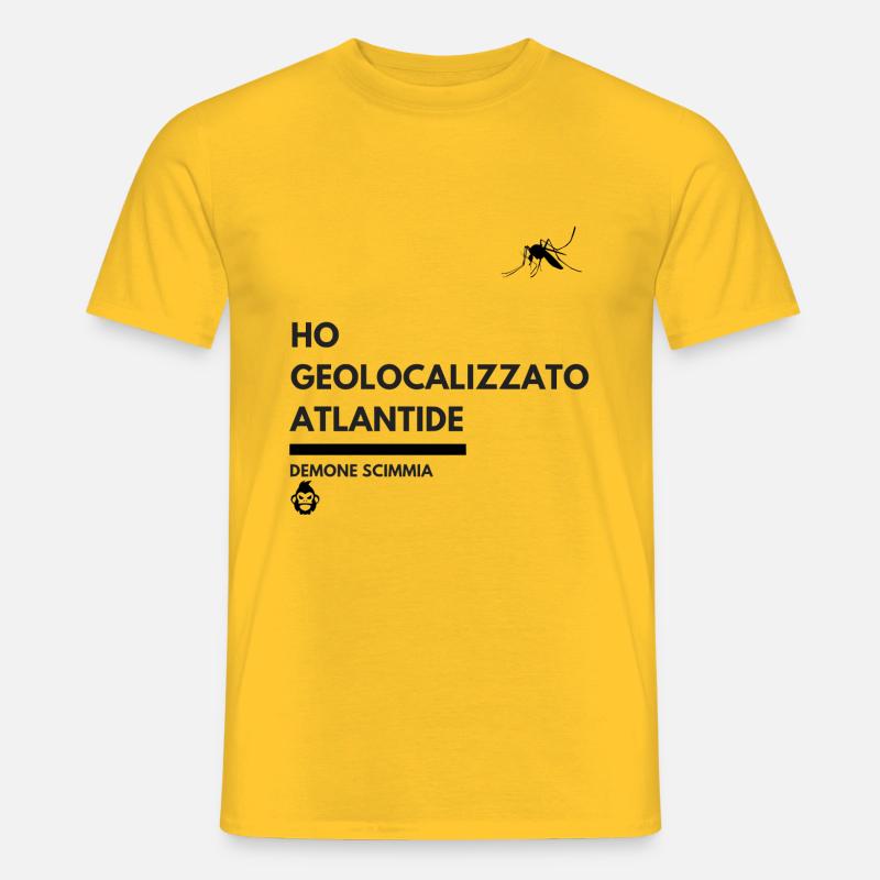 Affe-Dämon - Männer T-Shirt - Gelb