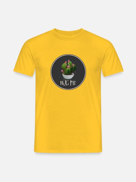 Hug Cactus - Männer T-Shirt - Gelb