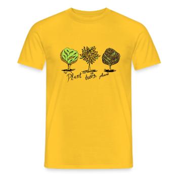 Plant trees - Men's T-Shirt - yellow - Front - AI Model Male 178 dark (178cm)