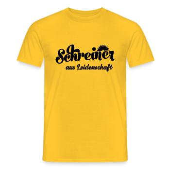 Schreiner aus Leidenschaft Holz Schreinerei - Männer T-Shirt - Gelb - Vorne - AI Model Male 178 dark (178cm)