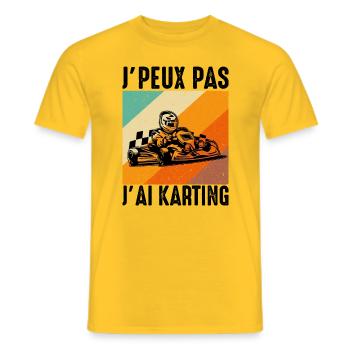 Ich kann nicht Karting haben - Männer T-Shirt - Gelb - Vorne - AI Model Male 178 dark (178cm)