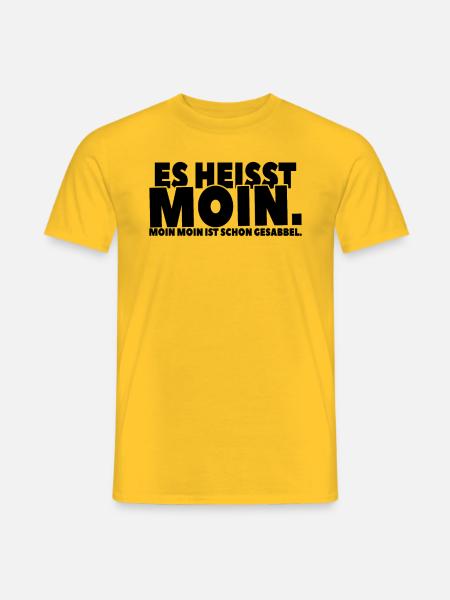 Moin Moin Sabbel-Spaß - Männer T-Shirt - Gelb
