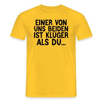Kluger als du: Lustiges Statement-Shirt - Männer T-Shirt - Gelb - Vorne - AI Model Male 178 dark (178cm)