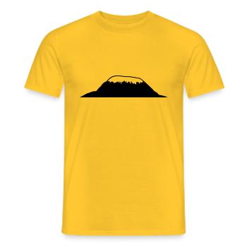 L'Afrique, le Kilimandjaro - T-shirt homme - jaune - Devant - AI Model Male 178 dark (178cm)