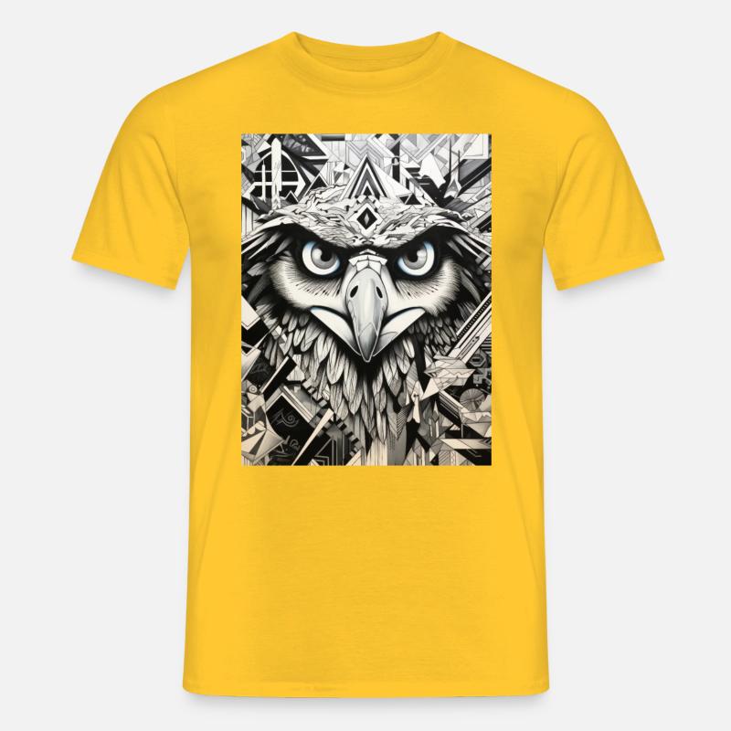 adler geometrie abstraction graffiti - Männer T-Shirt - Gelb