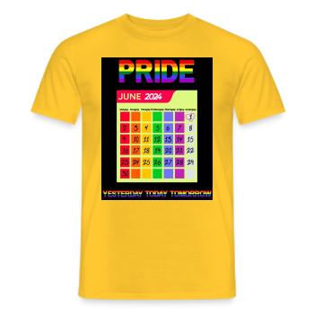 Pride Everyday - Männer T-Shirt - Gelb - Vorne - AI Model Male 178 dark (178cm)