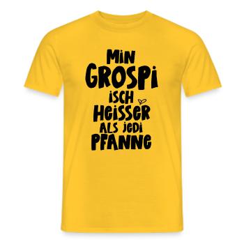 Min Grospi isch der bescht Opa Schweiz Grosspapi - Männer T-Shirt - Gelb - Vorne - AI Model Male 178 dark (178cm)