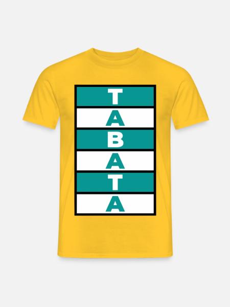 Tabata Training HIIT Fitness - Men's T-Shirt - yellow