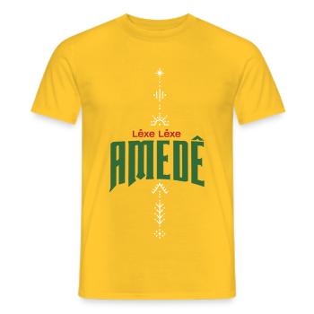 Lêxe Lêxe Amedê - Amed - Männer T-Shirt - Gelb - Vorne - AI Model Male 178 dark (178cm)