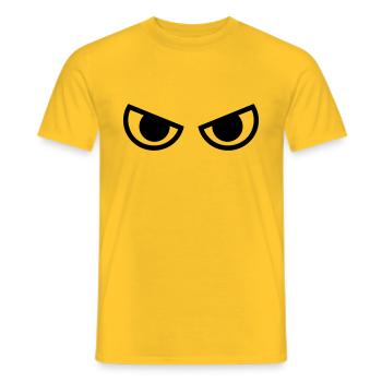 Eyes - Men's T-Shirt - yellow - Front - AI Model Male 178 dark (178cm)