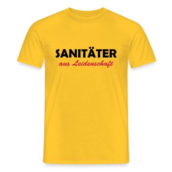 sanitäter aus leidenschaft - Männer T-Shirt - Gelb - Vorne - AI Model Male 178 dark (178cm)
