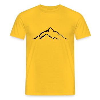 Mountain - T-shirt homme - jaune - Devant - AI Model Male 178 dark (178cm)