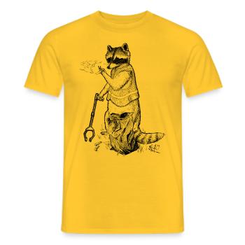 It's a Dirty Job but Someone's got to do It - Men's T-Shirt - yellow - Front - AI Model Male 178 dark (178cm)