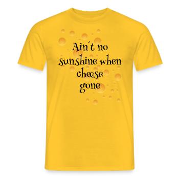 Funny cheese saying pun - Men's T-Shirt - yellow - Front - AI Model Male 178 dark (178cm)