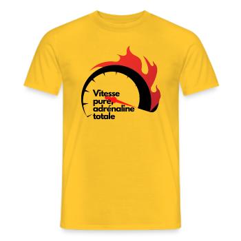 Vitesse a fond - T-shirt homme - jaune - Devant - AI Model Male 178 dark (178cm)