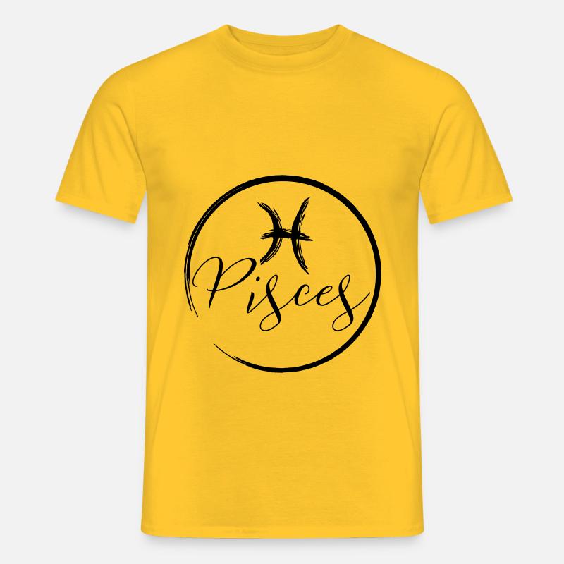 Horoscope Pisces - Männer T-Shirt - Gelb