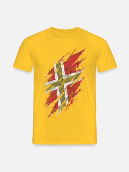 Norwegen Norweger - Männer T-Shirt - Gelb