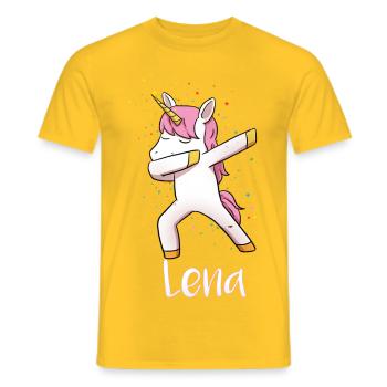 Lena - Männer T-Shirt - Gelb - Vorne - AI Model Male 178 dark (178cm)