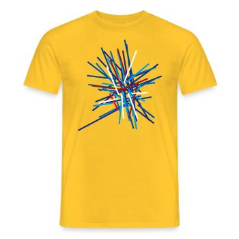 abstrait - T-shirt homme - jaune - Devant - AI Model Male 178 dark (178cm)