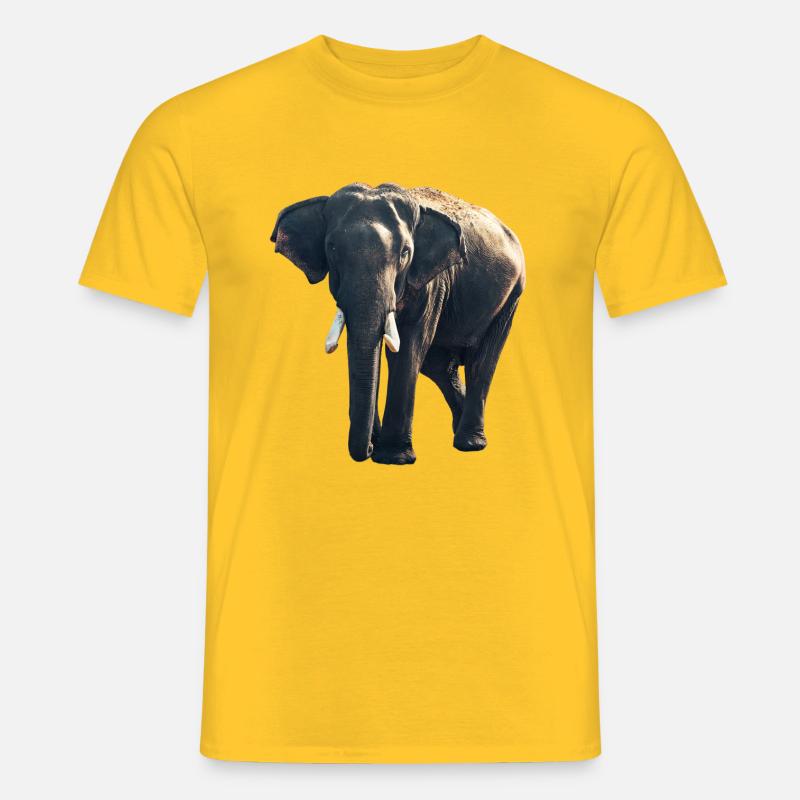 Elefant Tier - Männer T-Shirt - Gelb