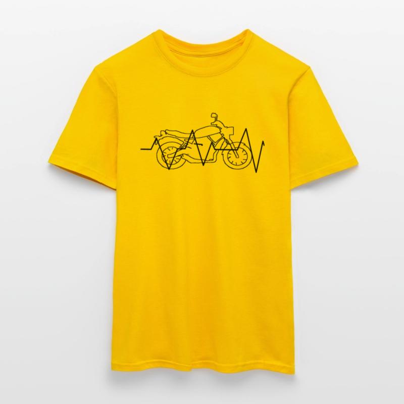 Motorrad Herzfrequenz Geschenk Geschenkidee Männer T-Shirt