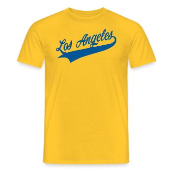 Los Angeles Blue - Men's T-Shirt - yellow - Front - AI Model Male 178 dark (178cm)