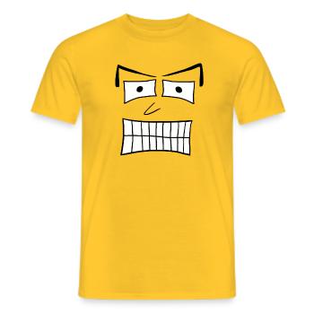Jonas (#6 aus Weska Face Kollektion) - Männer T-Shirt - Gelb - Vorne - AI Model Male 178 dark (178cm)