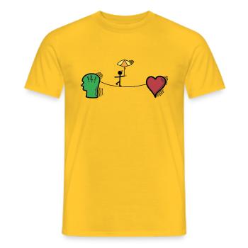 Seiltänzer - Männer T-Shirt - Gelb - Vorne - AI Model Male 178 dark (178cm)