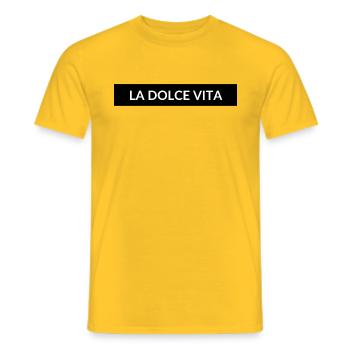 La Dolce Vita - Männer T-Shirt - Gelb - Vorne - AI Model Male 178 dark (178cm)