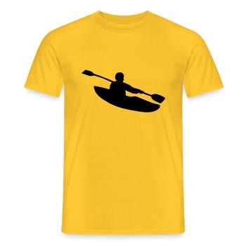 Canoë - Kayak - T-shirt homme - jaune - Devant - AI Model Male 178 dark (178cm)
