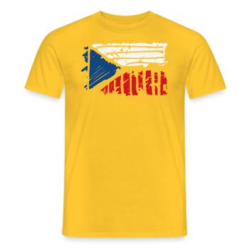 Czechia - Men's T-Shirt - yellow - Front - AI Model Male 178 dark (178cm)