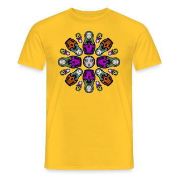 Matroschception - Männer T-Shirt - Gelb - Vorne - AI Model Male 178 dark (178cm)