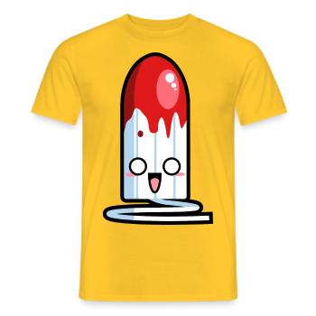 Kawaii Tampon Fella - T-shirt homme - jaune - Devant - AI Model Male 178 dark (178cm)