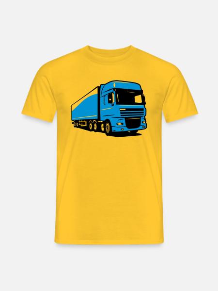 Truck LKW sechsachser - Männer T-Shirt - Gelb