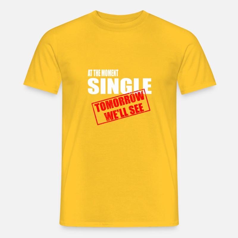 Single singleday relationship alone partner gift - Men’s T-shirt - yellow