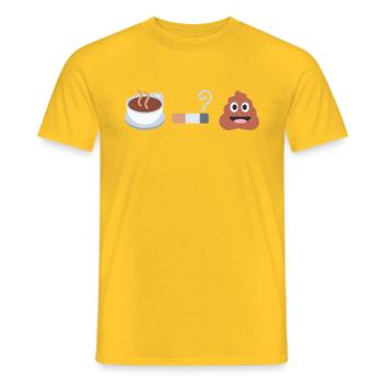 Kaffee, Kippe, K*cken - Männer T-Shirt - Gelb - Vorne - AI Model Male 178 dark (178cm)