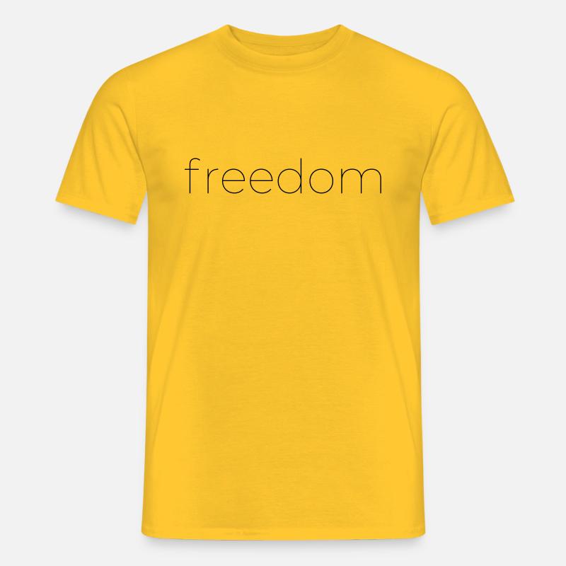 freedom - Männer T-Shirt - Gelb