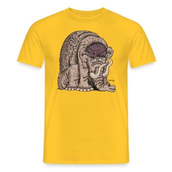Mammouth triste - T-shirt homme - jaune - Devant - AI Model Male 178 dark (178cm)