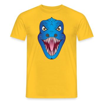 Blue Spinosaurus Dino - Men's T-Shirt - yellow - Front - AI Model Male 178 dark (178cm)