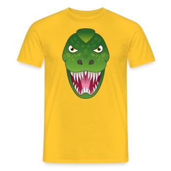 T-Rex Dinosaur Dinosaur - Men's T-Shirt - yellow - Front - AI Model Male 178 dark (178cm)