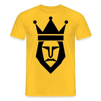 King - Men's T-Shirt - yellow - Front - AI Model Male 178 dark (178cm)