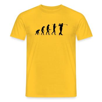 Golf - Golfer - Evolution - Männer T-Shirt - Gelb - Vorne - AI Model Male 178 dark (178cm)