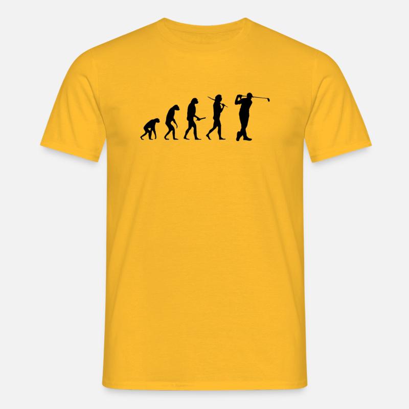 Golf - Golfers - Evolution - Men's T-Shirt - yellow